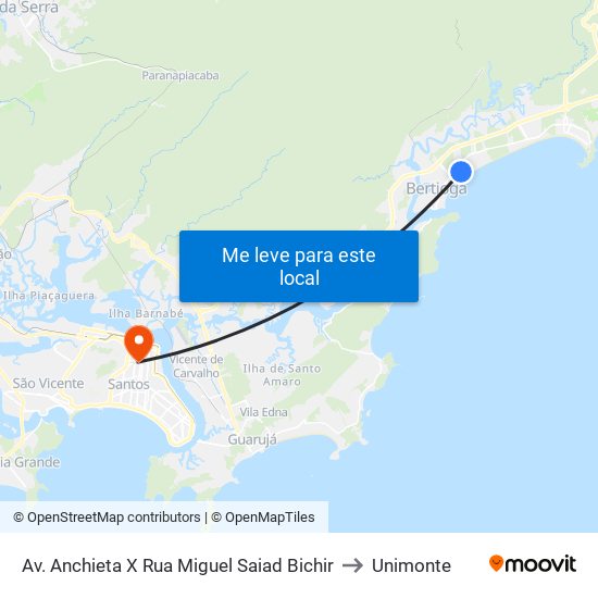 Av. Anchieta X Rua Miguel Saiad Bichir to Unimonte map