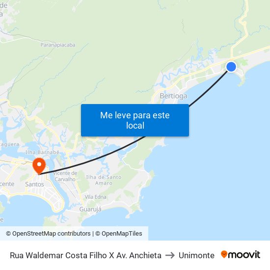 Rua Waldemar Costa Filho X Av. Anchieta to Unimonte map
