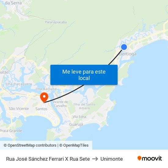Rua José Sánchez Ferrari X Rua Sete to Unimonte map