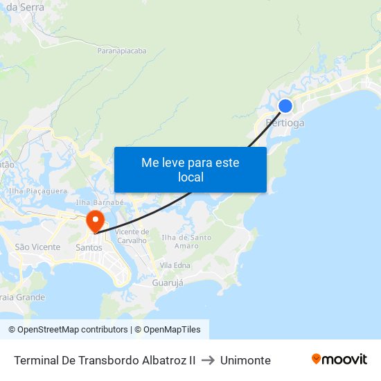 Terminal De Transbordo Albatroz II to Unimonte map