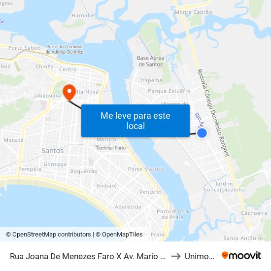 Rua Joana De Menezes Faro X Av. Mario Daige to Unimonte map