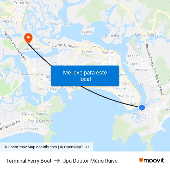 Terminal Ferry Boat to Upa Doutor Mário Ruivo map