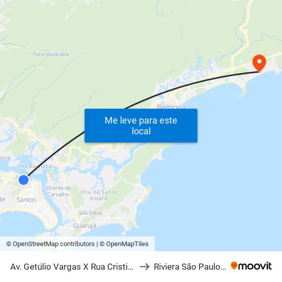 Av. Getúlio Vargas X Rua Cristiano Otoní to Riviera São Paulo Brazil map
