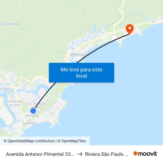 Avenida Antenor Pímentel 339-361 to Riviera São Paulo Brazil map