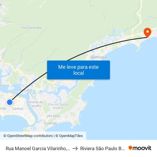 Rua Manoel Garcia Vilarinho, 201 to Riviera São Paulo Brazil map