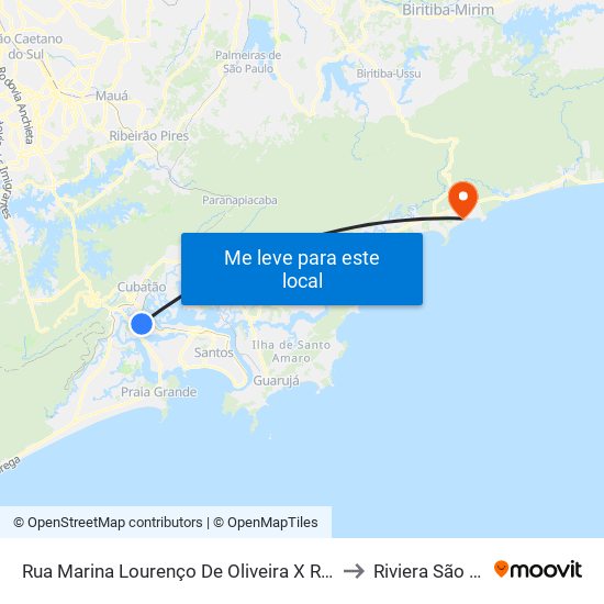 Rua Marina Lourenço De Oliveira X Rua Manoel Mathias De Souza to Riviera São Paulo Brazil map