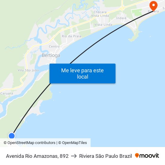 Avenida Rio Amazonas, 892 to Riviera São Paulo Brazil map