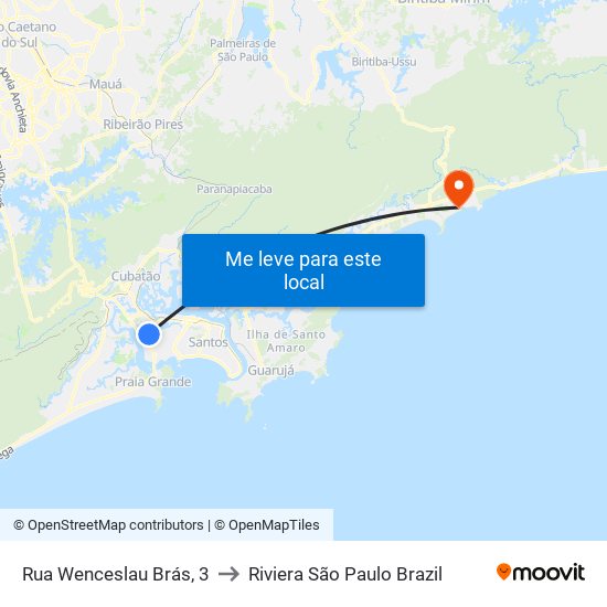 Rua Wenceslau Brás, 3 to Riviera São Paulo Brazil map
