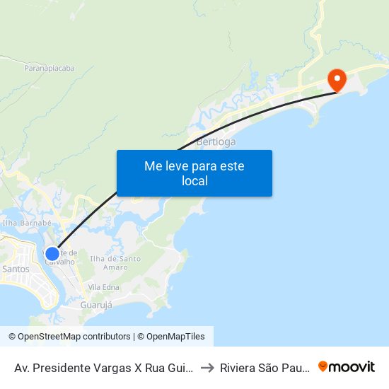Av. Presidente Vargas X Rua Guilherme Guinle to Riviera São Paulo Brazil map