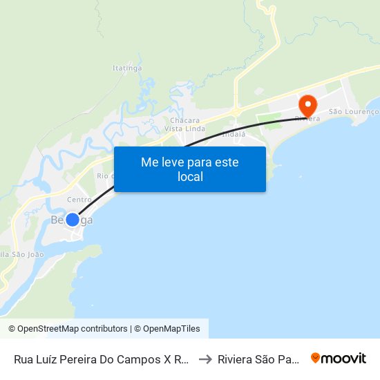 Rua Luíz Pereira Do Campos X Rua Ênio Barbato to Riviera São Paulo Brazil map