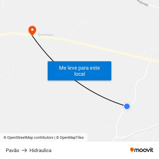 Pavão to Hidraulica map