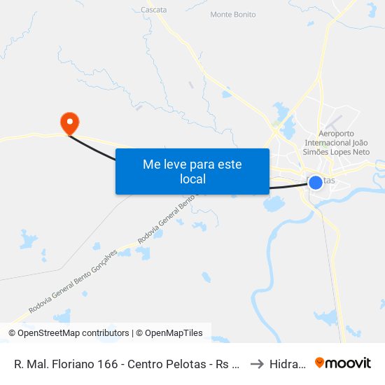 R. Mal. Floriano 166 - Centro Pelotas - Rs 96015-440 Brasil to Hidraulica map