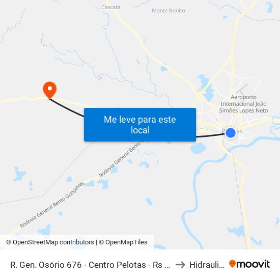 R. Gen. Osório 676 - Centro Pelotas - Rs Brasil to Hidraulica map