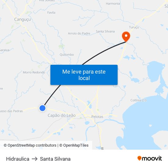 Hidraulica to Santa Silvana map