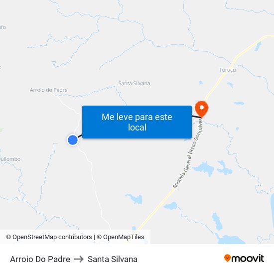 Arroio Do Padre to Santa Silvana map