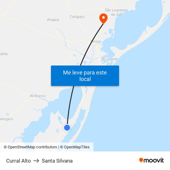 Curral Alto to Santa Silvana map