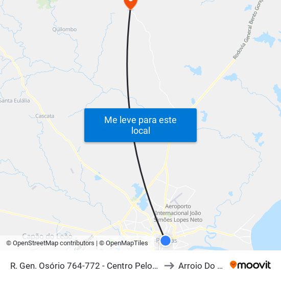 R. Gen. Osório 764-772 - Centro Pelotas - Rs Brasil to Arroio Do Padre map