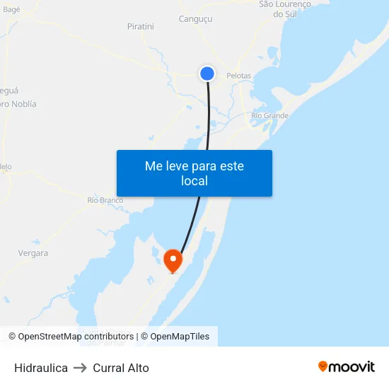Hidraulica to Curral Alto map