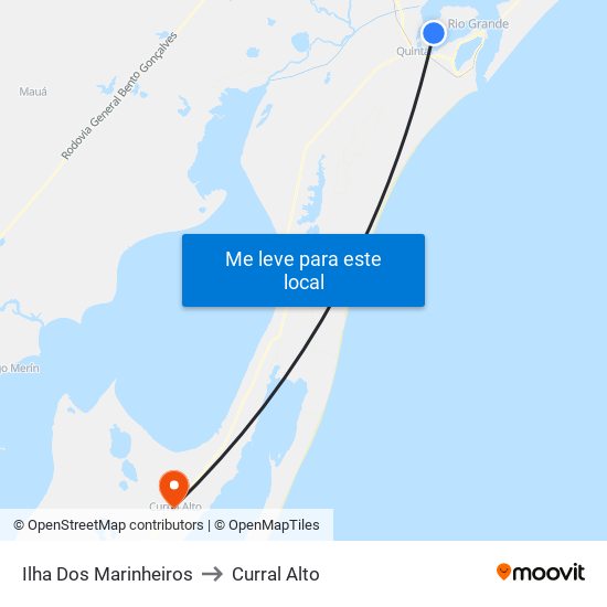 Ilha Dos Marinheiros to Curral Alto map