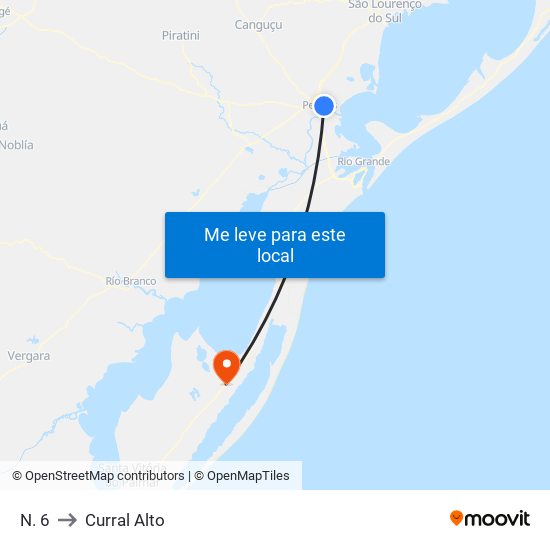 N. 6 to Curral Alto map