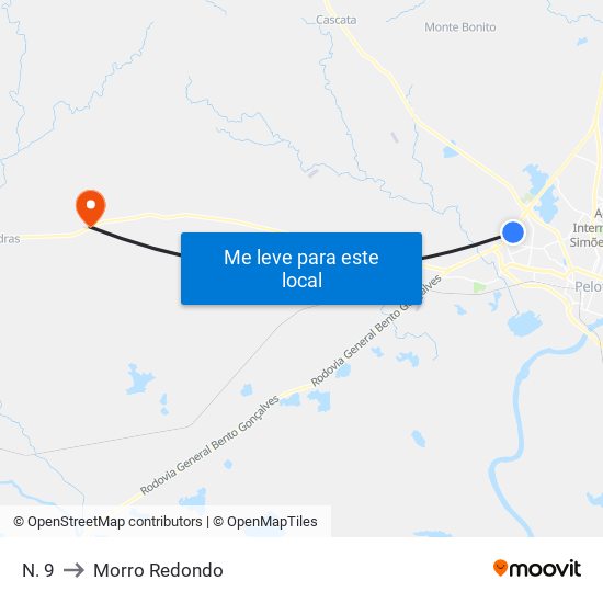 N. 9 to Morro Redondo map