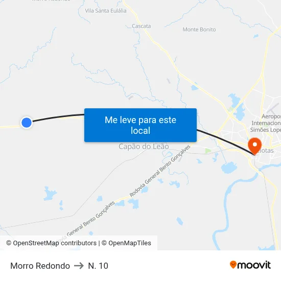 Morro Redondo to N. 10 map