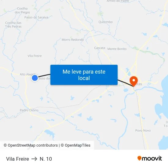 Vila Freire to N. 10 map
