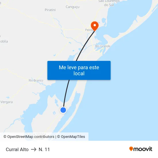 Curral Alto to N. 11 map