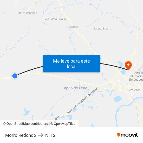 Morro Redondo to N. 12 map