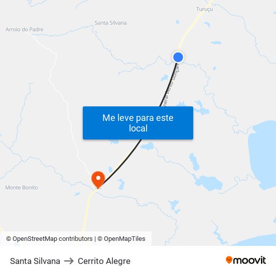 Santa Silvana to Cerrito Alegre map