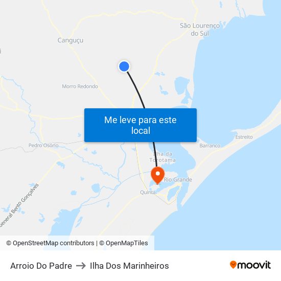 Arroio Do Padre to Ilha Dos Marinheiros map