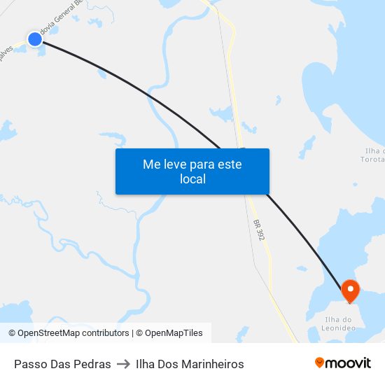 Passo Das Pedras to Ilha Dos Marinheiros map