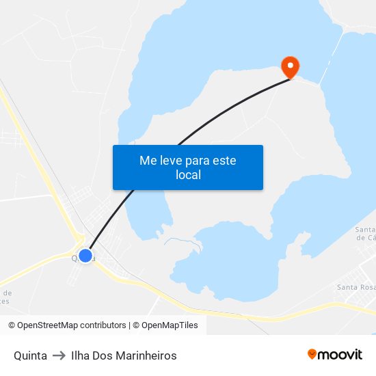 Quinta to Ilha Dos Marinheiros map