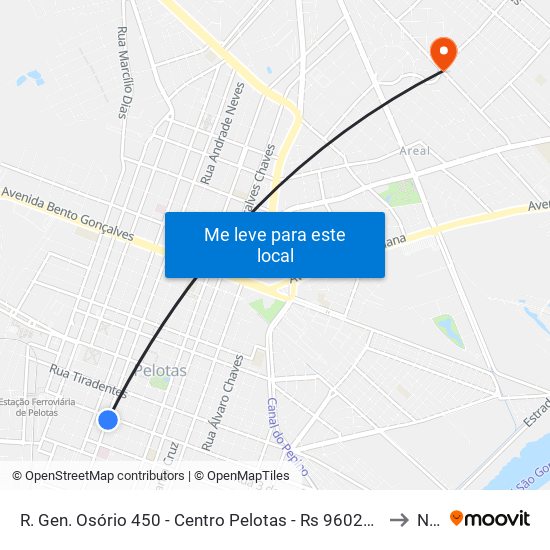 R. Gen. Osório 450 - Centro Pelotas - Rs 96020-000 Brasil to N. 6 map