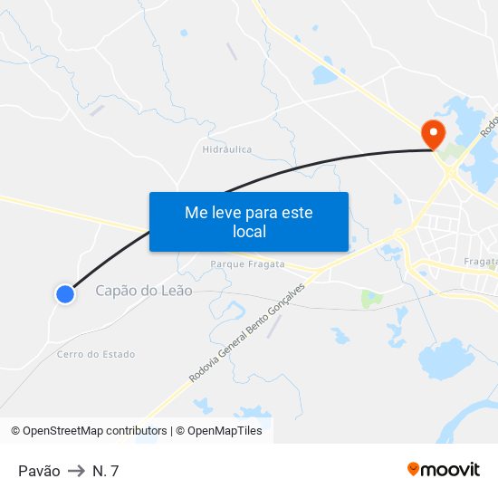 Pavão to N. 7 map
