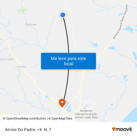 Arroio Do Padre to N. 7 map