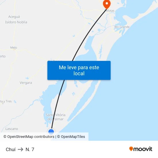Chuí to N. 7 map