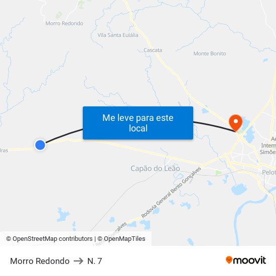 Morro Redondo to N. 7 map