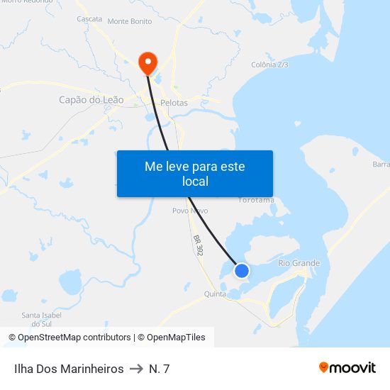 Ilha Dos Marinheiros to N. 7 map