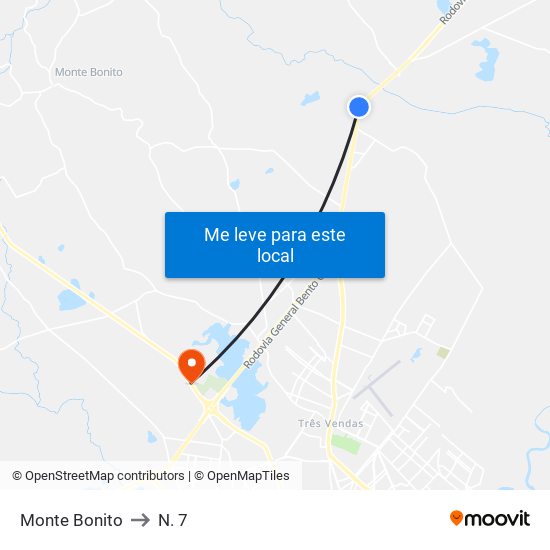 Monte Bonito to N. 7 map