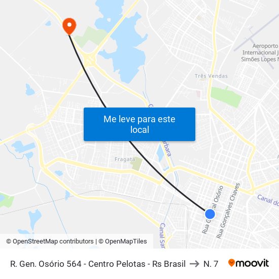 R. Gen. Osório 564 - Centro Pelotas - Rs Brasil to N. 7 map