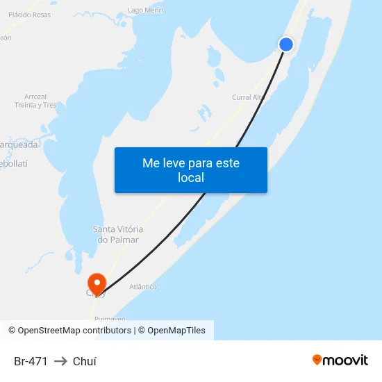 Br-471 to Chuí map