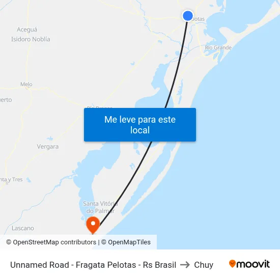 Unnamed Road - Fragata Pelotas - Rs Brasil to Chuy map