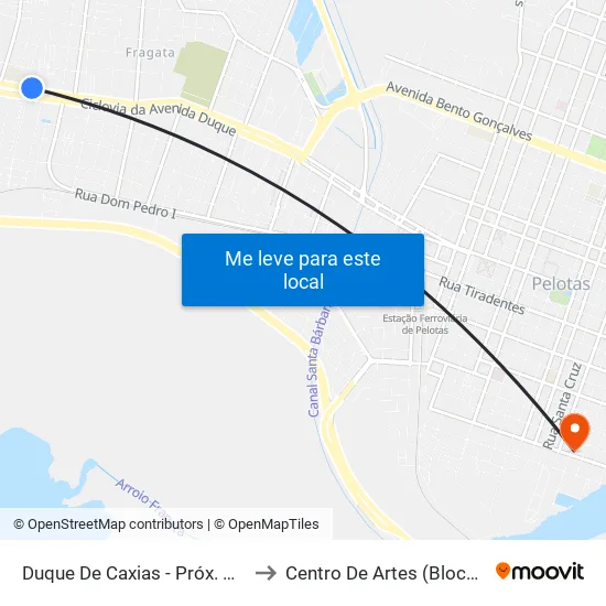 Duque De Caxias - Próx. Ciep to Centro De Artes (Bloco 1) map