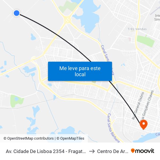 Av. Cidade De Lisboa 2354 - Fragata Pelotas - Rs 96050-510 Brasil to Centro De Artes (Bloco 1) map