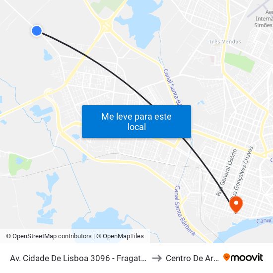 Av. Cidade De Lisboa 3096 - Fragata Pelotas - Rs 96050-510 Brasil to Centro De Artes (Bloco 1) map