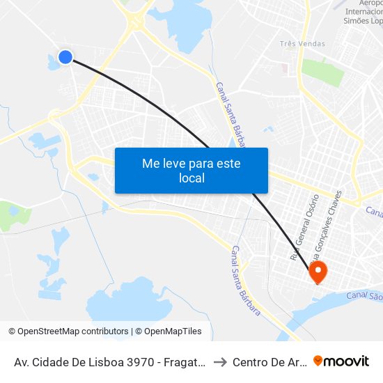 Av. Cidade De Lisboa 3970 - Fragata Pelotas - Rs 96050-510 Brasil to Centro De Artes (Bloco 1) map