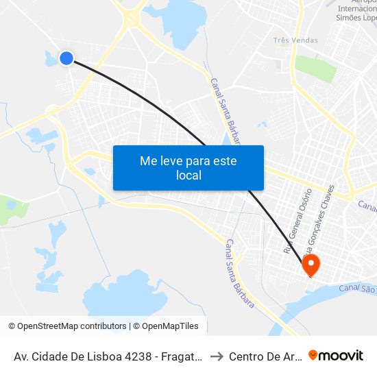 Av. Cidade De Lisboa 4238 - Fragata Pelotas - Rs 96050-510 Brasil to Centro De Artes (Bloco 1) map