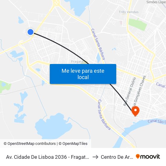 Av. Cidade De Lisboa 2036 - Fragata Pelotas - Rs 96050-510 Brasil to Centro De Artes (Bloco 1) map