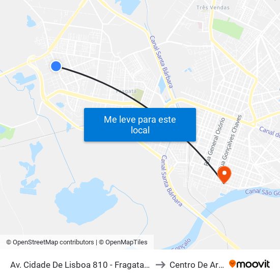 Av. Cidade De Lisboa 810 - Fragata Pelotas - Rs 96050-510 Brasil to Centro De Artes (Bloco 1) map